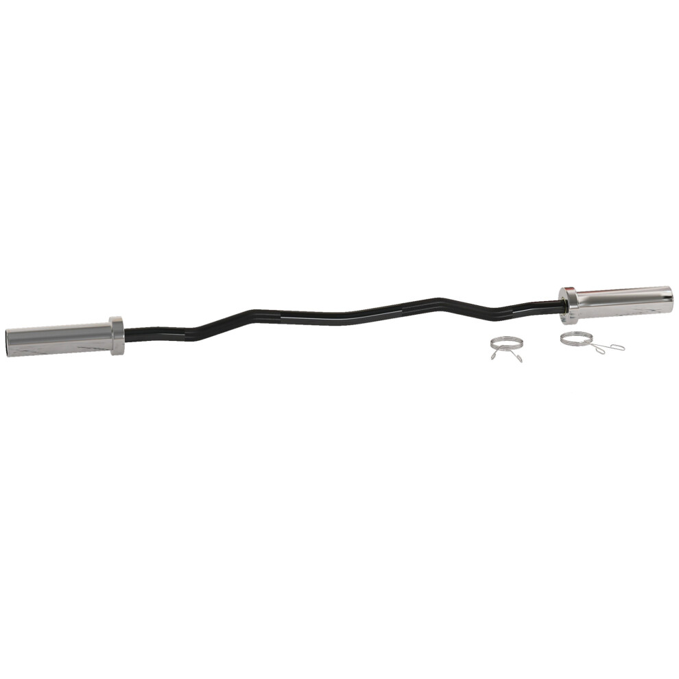 SPORTNOW 120cm EZ Curl Bar, Olympic Barbell Bar for 5cm Weight Plates, 8kg