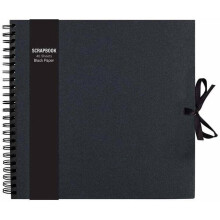 (Black, Large (40 Paper Sheet)) MantraRaj Scrapbook 50/40 Kraft Paper Sheet DIY Scrapbooking Instax Mini Photo Journal Album for Wedding, Birthday, Gift Available in 3 Colors & Sizes