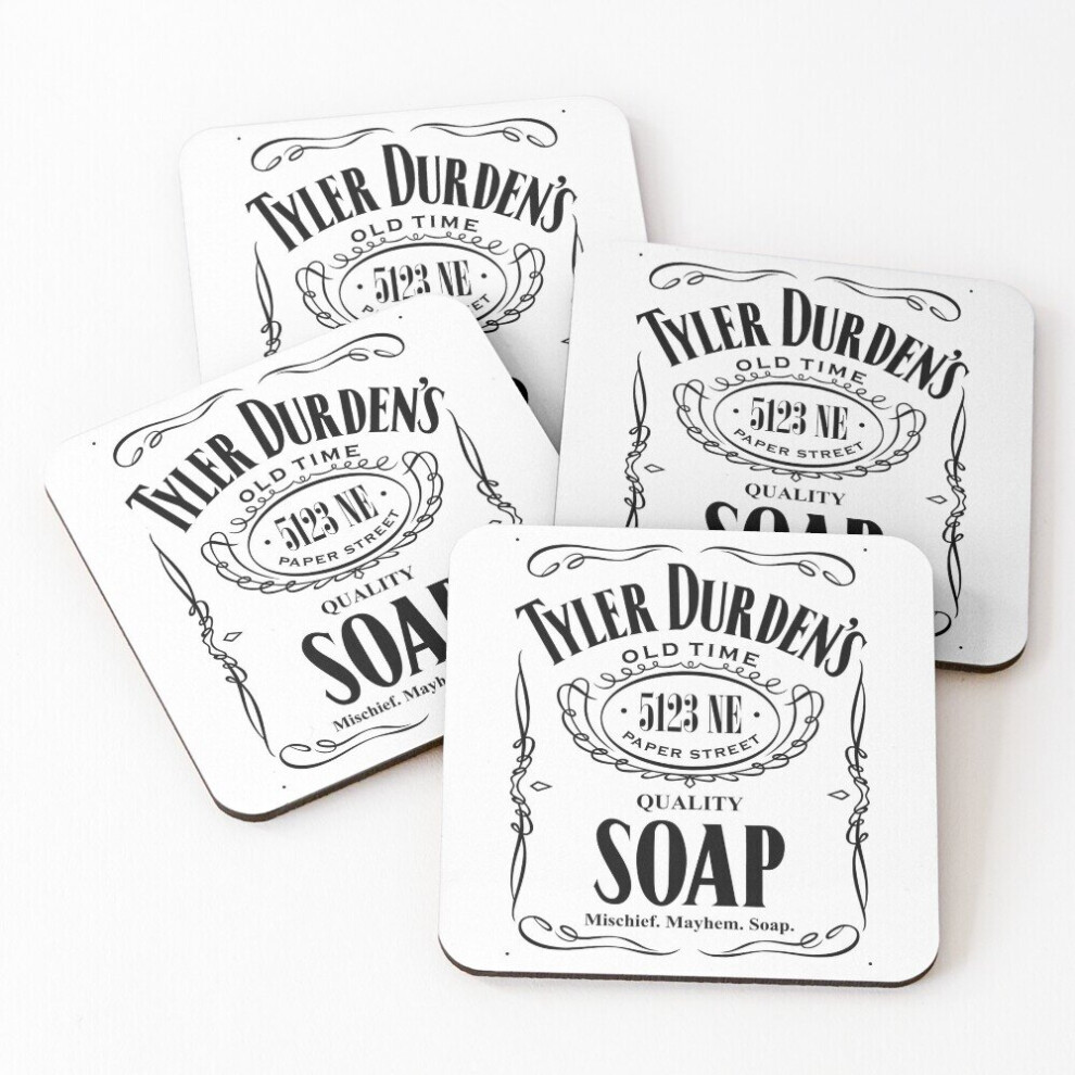 Leather Coasters Durden's Quality Soap Set of 4 / 4 x 4 inch-image-OPC-PCGVTGH-NEW