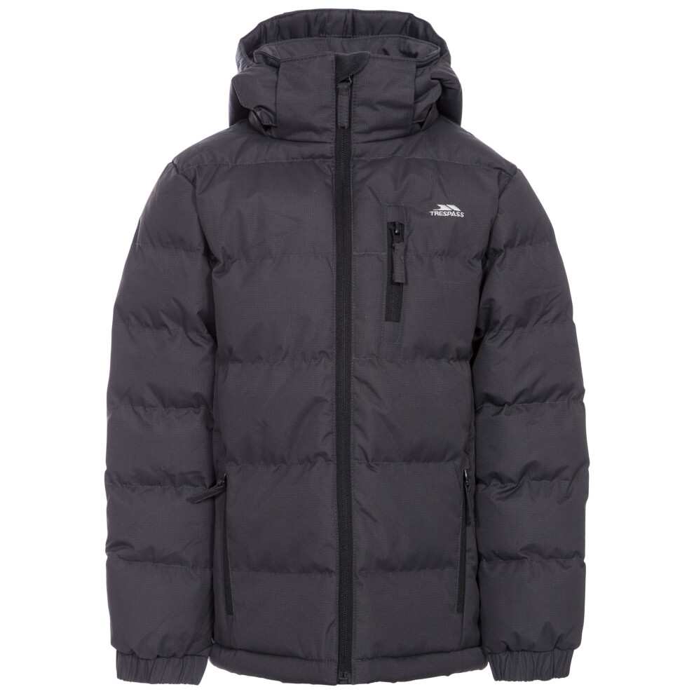 Trespass Boys Grey,Not,Specified (9-10 Years, Dark Grey) Padded Jacket Hooded Tuff 9-10Yrs