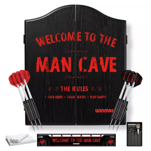 winmau The Man Cave Winmau Complete Dart Set with Pro SFB Dartboard 2