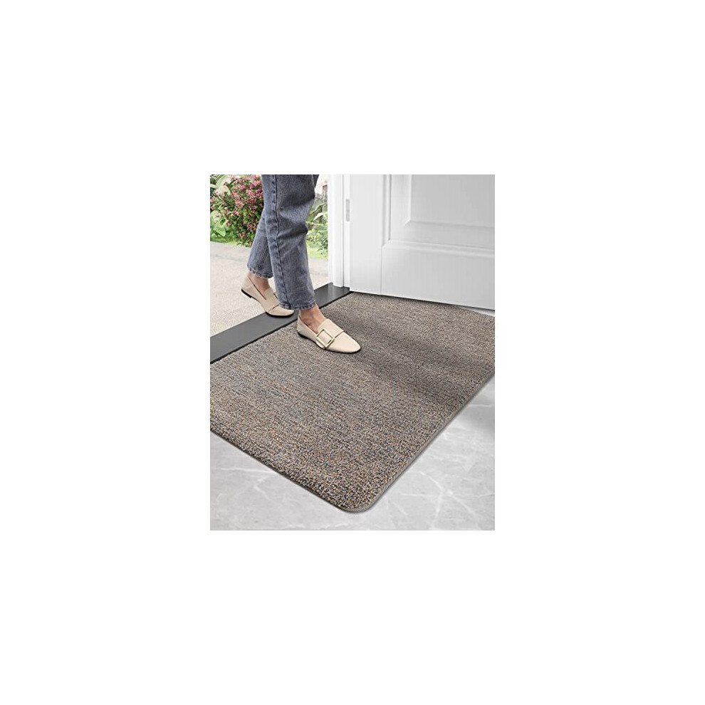 DEXI Dirt Trapper Door Mat, Non-slip Barrier Mats for Indoor and Outdoor, Super Absorbent Entrance Rug Machine Washable Soft Floor Mat