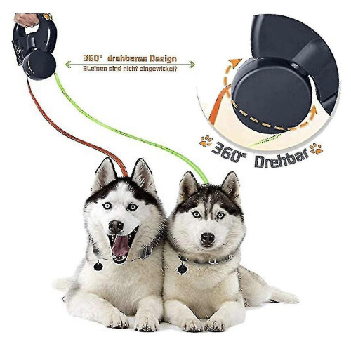 Double Retractable Leash For 2 Dogs 2