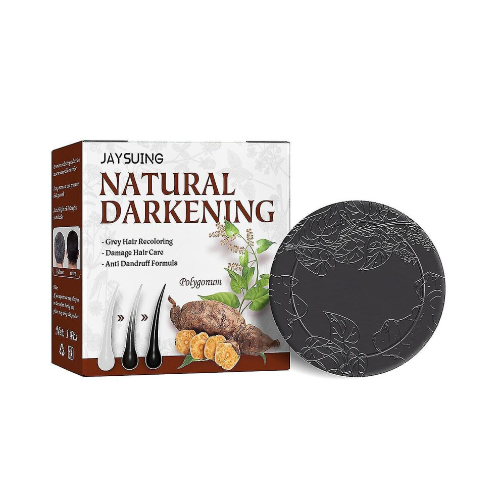 Gray Polygonum Essence Hair Darkening Shampoo Bar Soap Natural Organic Hair Shampoo
