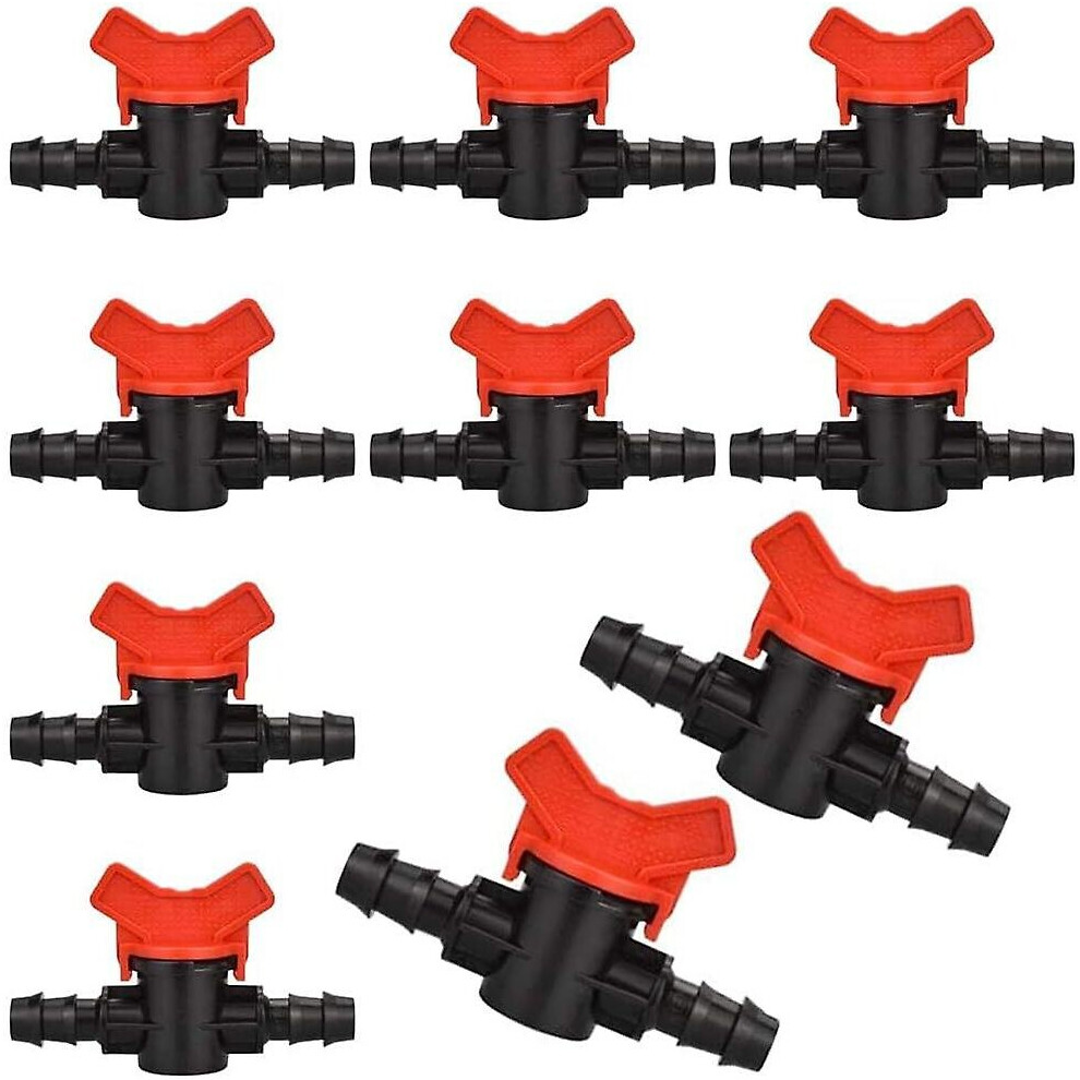 10 Pieces Hose Irrigation Valve, Straight Valve Regulator, Plastic Garden Water Valve, Adjustable Water Hose Shut Off Valve With Two Interfaces For Ga