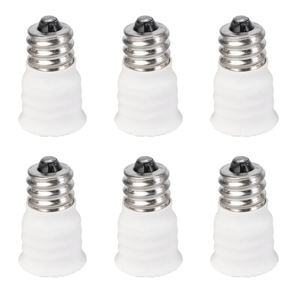 6-Pack E12 To E14 Bulb Converter Led Holder Lamp Adapter Socket Changer High Quality White/Light