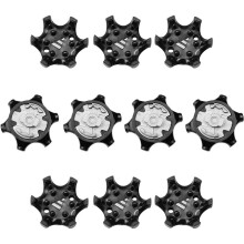10 pcs Golf Shoe Spikes Training Parts Golf Spikes Cleats Golf Shoe Spikes Replacement Easy Install to Golf Shoes (Black)