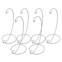 (6 Pack) Ornament Display Stand, White Iron Hanging Stand Rack Holder For Hanging Glass Globe Air P