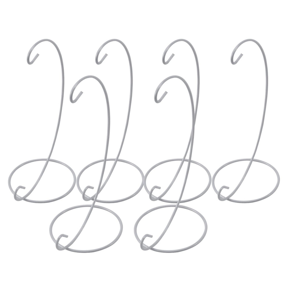 (6 Pack) Ornament Display Stand, White Iron Hanging Stand Rack Holder For Hanging Glass Globe Air P