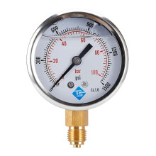 0-100 Bar 0-1500 Psi Vacuum Pressure Gauge Glycerine Filled 1/4'' Bsp Bottom - Refurbished