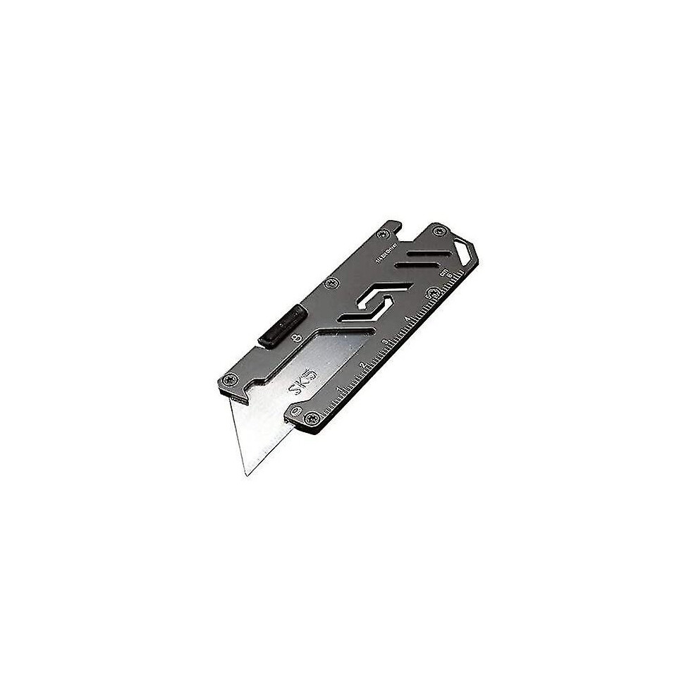 Stainless Steel Edc Folding Utility Knife Wallpaper Knife Paper Cutter Outdoor Mail Knife Peeler Rescue Knife E