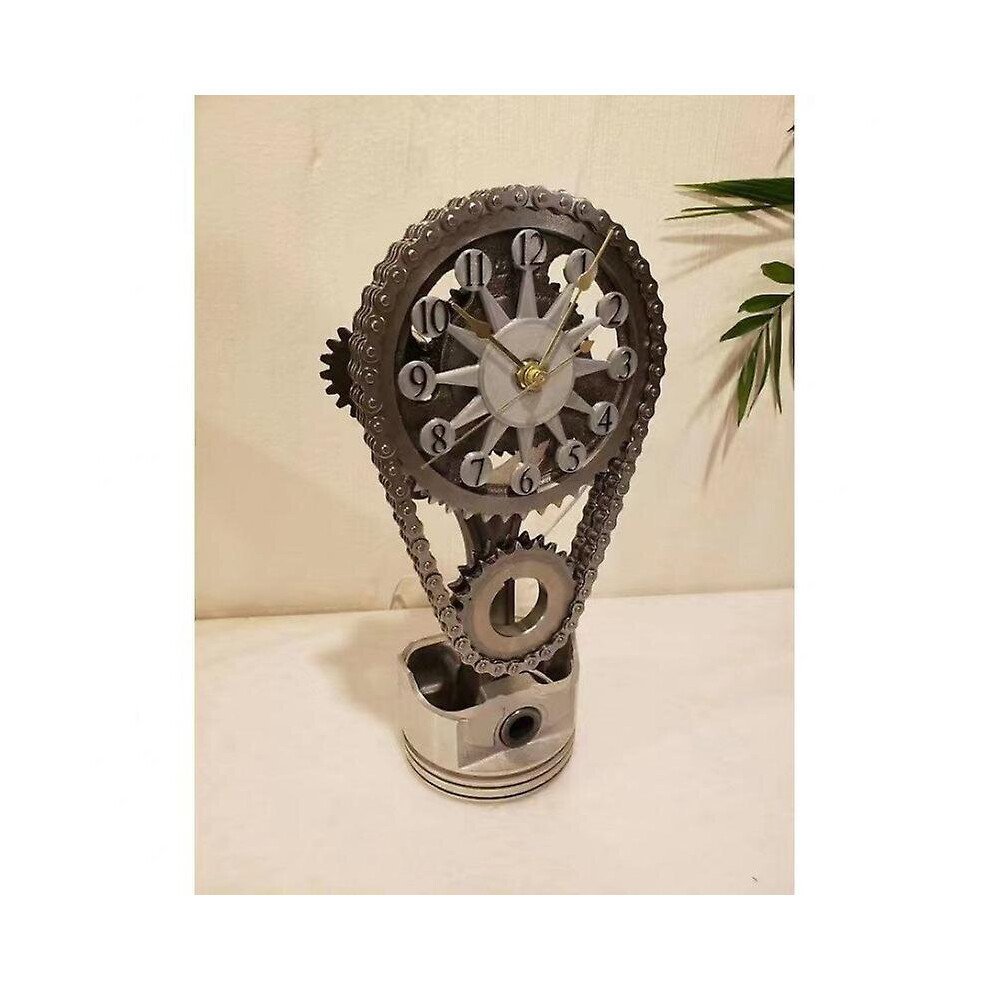 Otwoo Rotating Gear Clock Industrial Steampunk Vintage For Home Decor