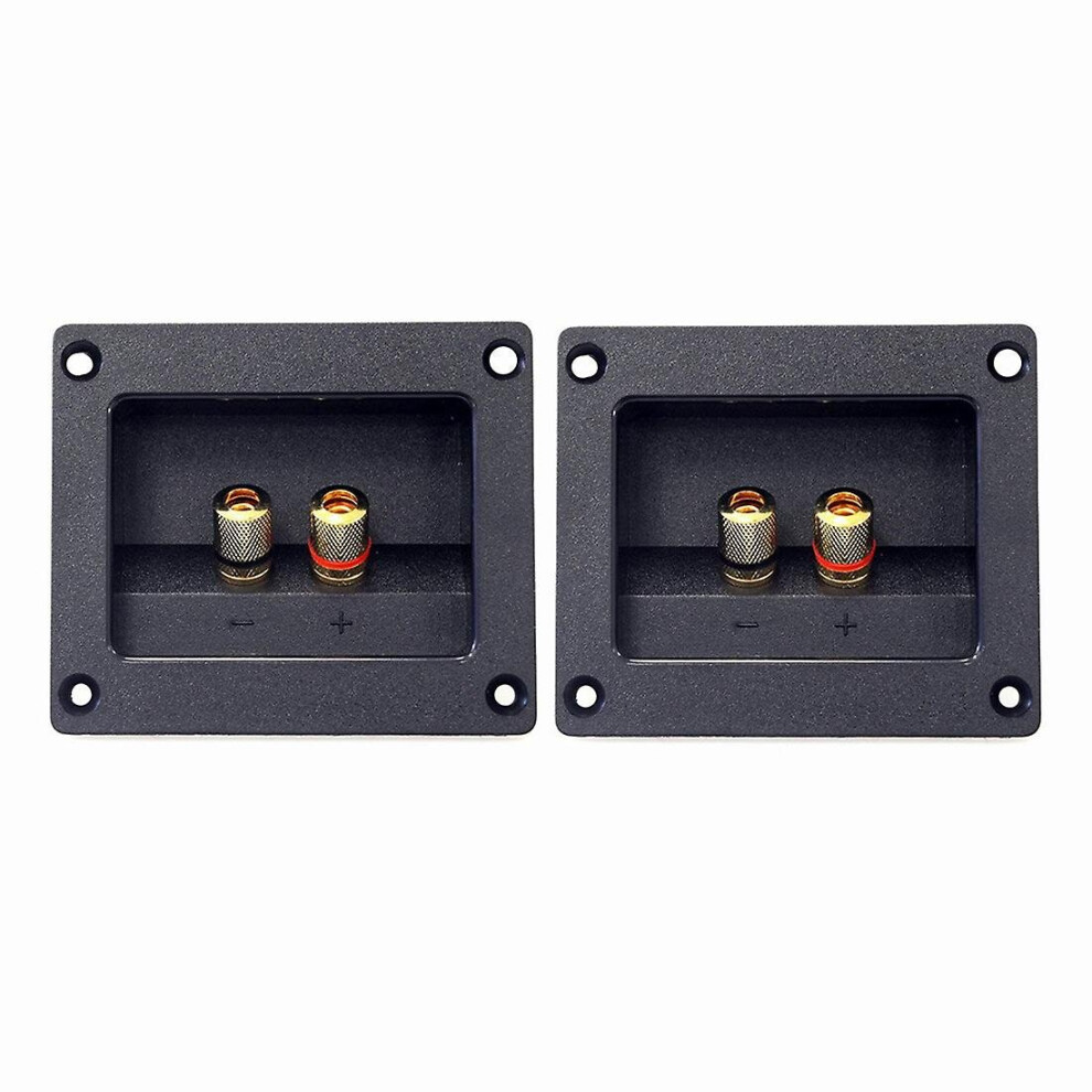 2Pcs Diy Car Stereo 2-Way Speaker Box Terminal Spring Cup Connector Banana And Plugs Subwoofer Plug Gold