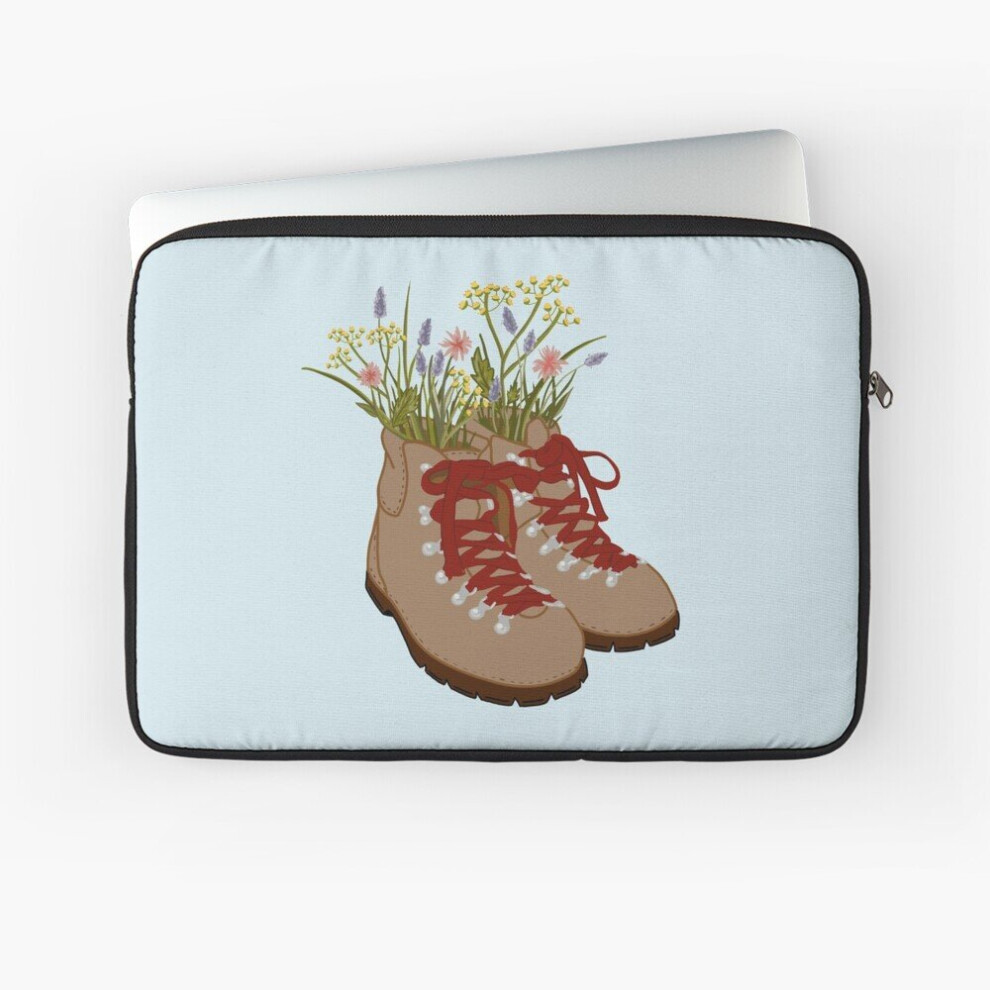 Laptop Sleeve Wildflower Hiking Boots 10 12 13 15 17 Inch Case Notebook Tablet Carrying Bag Cover 7802738513257