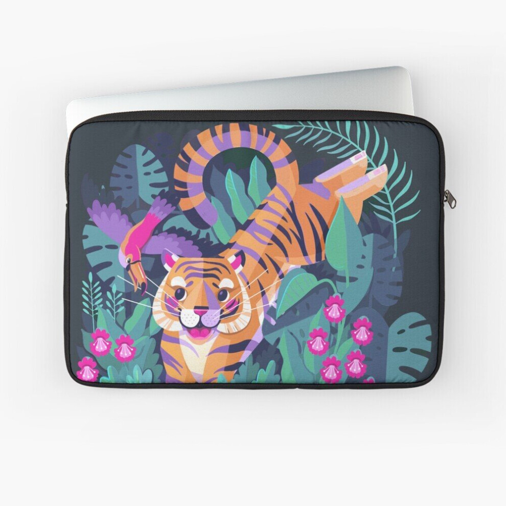 Laptop Sleeve Jumping Tiger - Flying Toucan 10 12 13 15 17 Inch Case Notebook Tablet Carrying Bag Cover 7802738429299