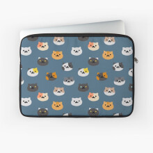 Laptop Sleeve Neko Atsume Cats 10 12 13 15 17 Inch Case Notebook Tablet Carrying Bag Cover