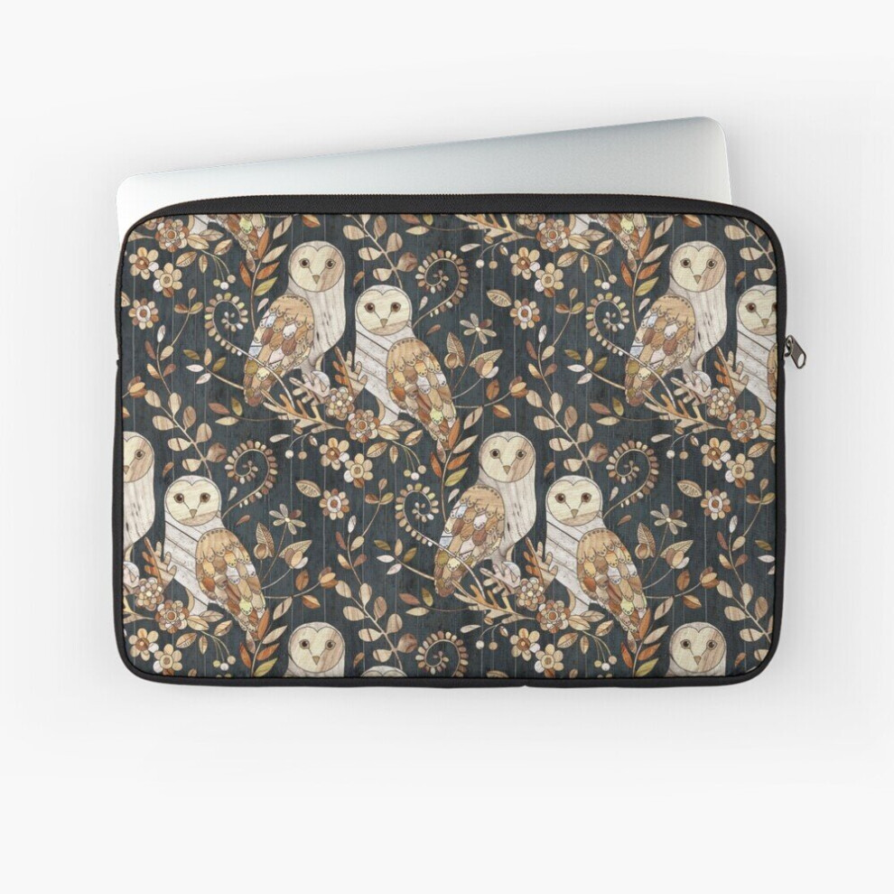 Laptop Sleeve Wooden Wonderland Barn Owl Collage 10 12 13 15 17 Inch Case Notebook Tablet Carrying Bag Cover 7802738449525