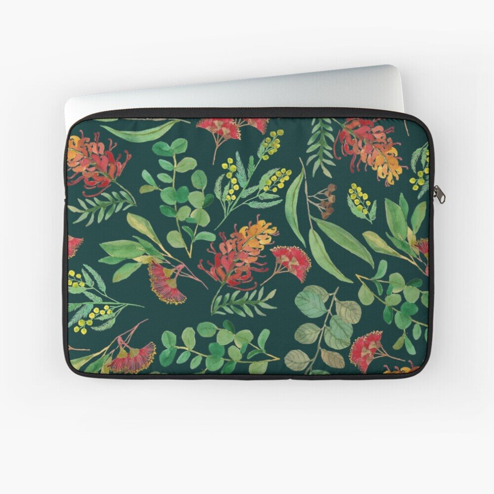 Laptop Sleeve Australian Botanical Flowers And Foliage Eucalyptus 10 12 13 15 17 Inch Case Notebook Tablet Carrying Bag Cover Green 7802738504699