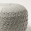 Homescapes (Grey) Grace Pleated Velvet Pouffe 4