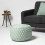 Homescapes (Green) Grace Pleated Velvet Pouffe 2