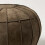 Homescapes Brown Leather & Suede Round Pouffe Footstool 4