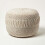 Homescapes (Cream) Sofia Pleated Velvet Pouffe 1
