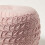 Homescapes (Pink) Grace Pleated Velvet Pouffe 4