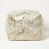 Homescapes Gold & Grey Geometric Diamond Leather Pouffe Bean Cube 1