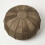 Homescapes Brown Leather & Suede Round Pouffe Footstool 5