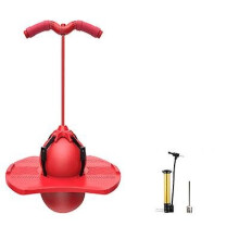 (red) Kids Safe Bounce Pogo Stick Safe Fun Play Children's Pogo Stick Jumper Toy