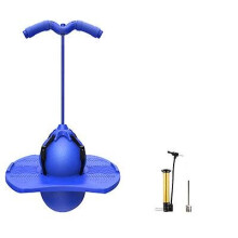 (blue) Kids Safe Bounce Pogo Stick Safe Fun Play Children's Pogo Stick Jumper Toy