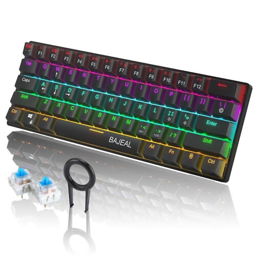 Portable 60% True Mechanical Gaming Keyboard And Mouse Wired Mice 2