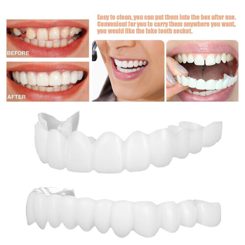 Snap On Upperbottom Set False Teeth Dental Veneers Denture Tooth Cover In Stock 1