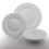 (12pc set) Dinner Set Plates Bowls Dinerware White Porcelain 1