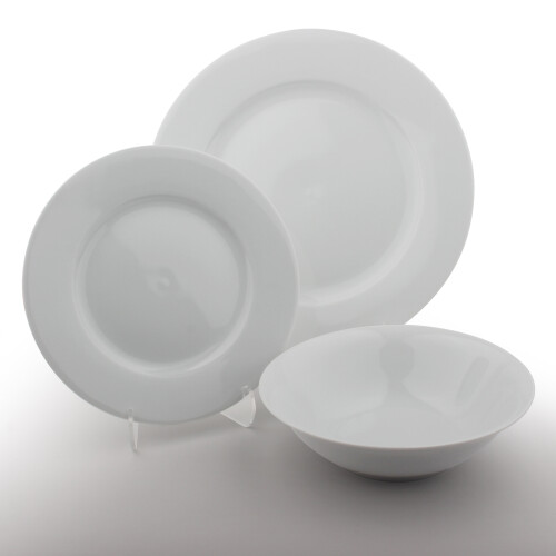(18pc set) Dinner Set Plates Bowls Dinerware White Porcelain
