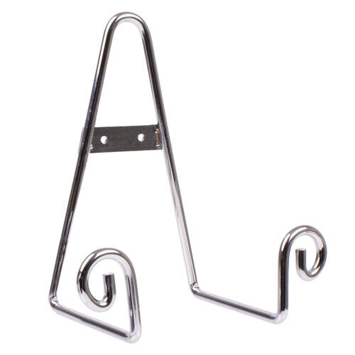 (Chrome) Entree Large Scroll Plate Stand 21cm