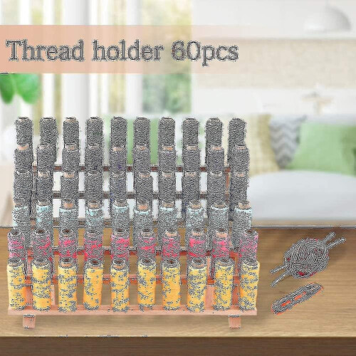 Embroidery Thread H, 60 Spools H Thread Rack Bing Rack With Sewing Scissors Th For Embroidery H Separated 2