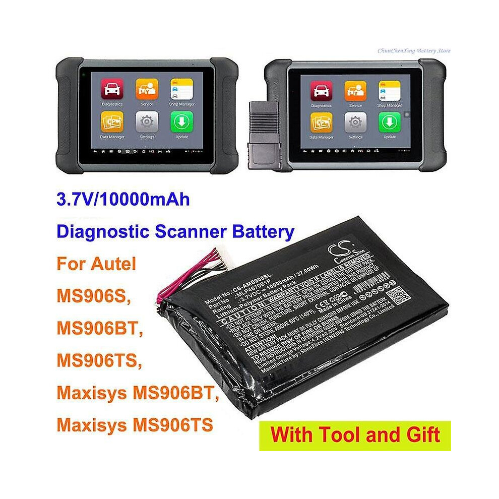10000Mah Diagnostic Scanner Battery For Autel Maxisys Ms906bt Maxisys Ms906ts Ms906s Ms906bt Ms906ts 9130527077351