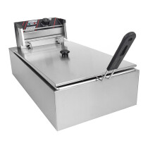 Electric Countertop Deep Fryer Commercial Basket French Fry Restaurant 3000W 12L
