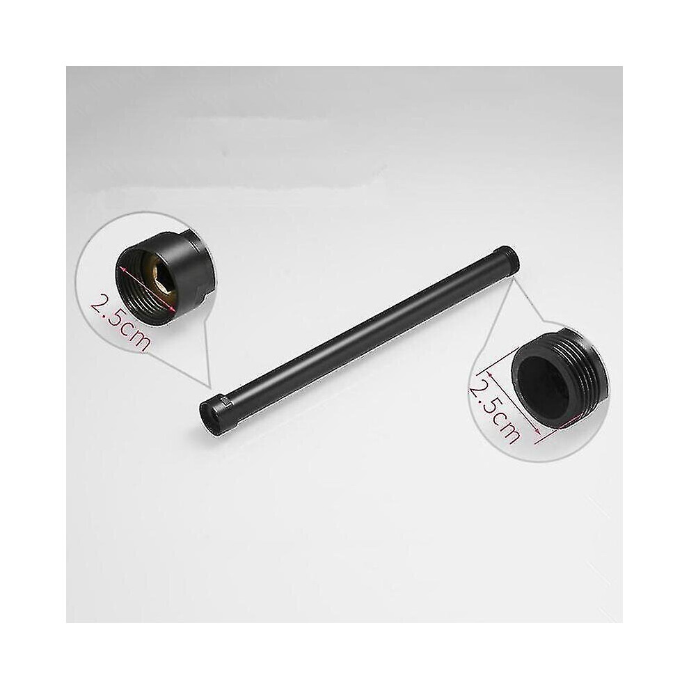 Black Shower Extend Pipe 30cm Length Shower Mixer Pipe Brass Shower Pipes Bath