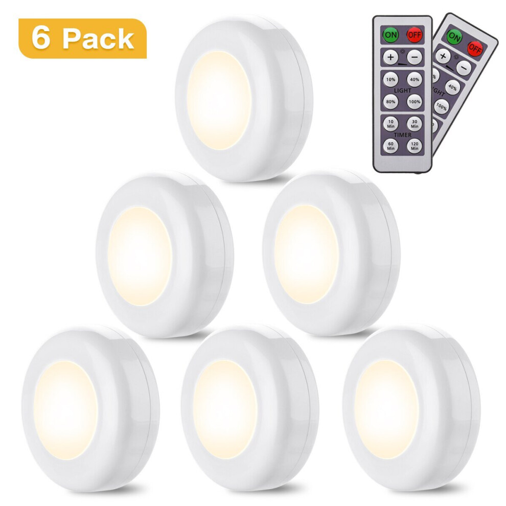 (4000k) 6Pcs LED Cabinet Light Closet Lamp with Two Remote Controller 4000K Night Lights for Kitchen Bedroom Corridor-image-OPC-PCJPYXZ-NEW
