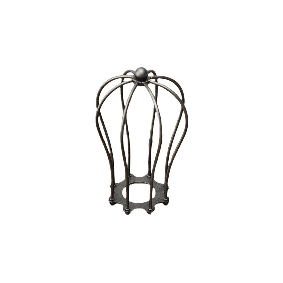 (Gray) 175MM DIY Vintage Pendant Trouble Light Bulb Guard Wire Cage Ceiling Hanging Lampshade