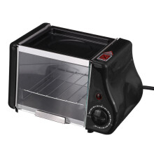 (Black) Multifunction Mini Electric Baking Bakery Roast Oven Grill Omelette Frying Pan Breakfast Maker Toaster