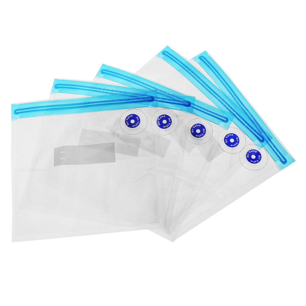 (L) 5pcs Kitchen Household Vacuum Sealer Bag Vacuum Bag Kitchen Vacumm Sealer Accesssories
