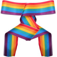 2pcs Rainbow Sash Lgbt Sash Rainbow Shoulder Strap Party Sash Clothing Accessory