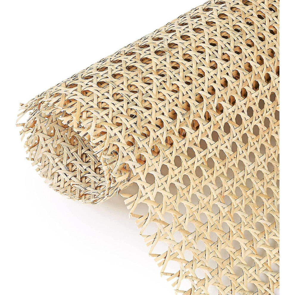 14" Wide X 3.3' Rattan Rattan Webbing Rolls For Rattan Projects, Rattan Webbing Boards, Natural Prewoven Open Mesh Rattan For Furniture Chair Cabinet