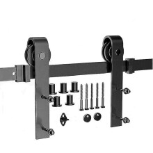 1.83m Rod Track Sliding Door Hanging Track System Hanging Door Rail Pulley Wheel (hy)