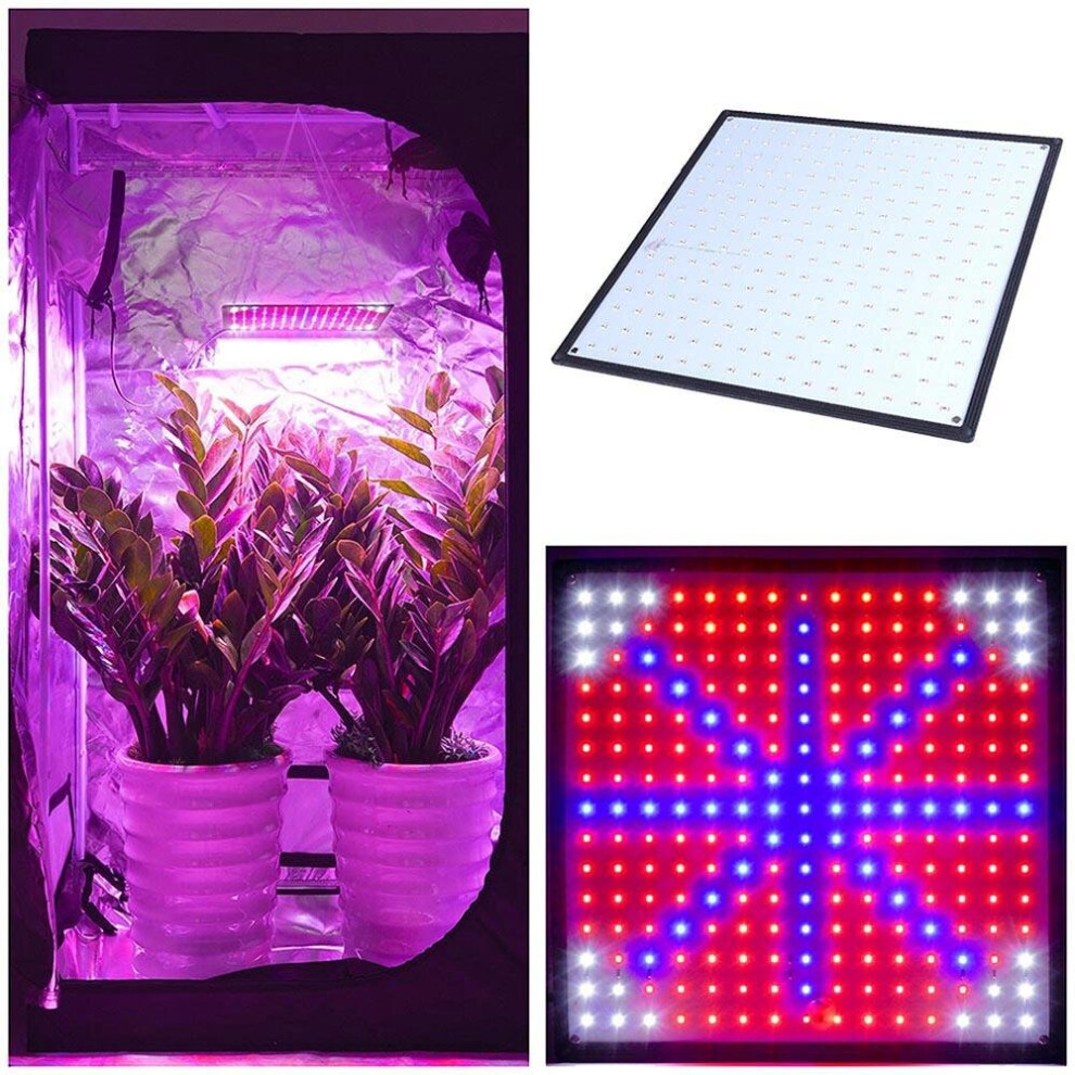 (EU Plug) 225LED Grow Light Blue & Red & White & Orange Lamp Ultrathin Panel Hydroponics Indoor Plant Veg Flower AC85-265V