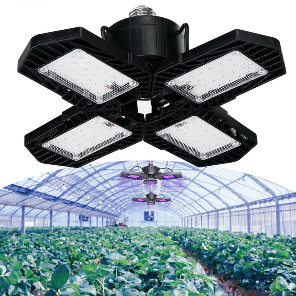 132LED Grow Light 2835 Full Spectrum 4 Blades Hydroponic Plant Veg Flower Lamp AC85-265V