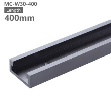 (400mm) 300mm to 1220mm Grey T-Track with Predrilled Mounting Holes 30mm x 12.8mm Miter Slot for Saw Router Table
